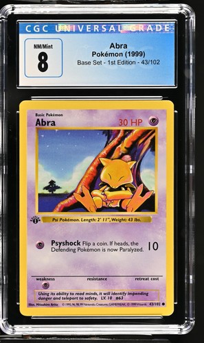 Abra (1st Edition) graded CGC 8 for sale on eBay