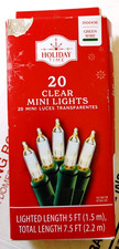 Holiday Time 20 Warm White Mini String Lights Christmas with Green Wire Indoor