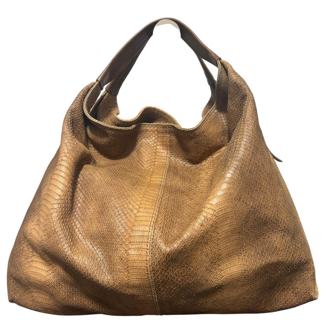 FURLA Python Pattern Leather Large 2Way Shoulder … - image 2