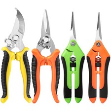 4 Pack Garden Pruning Shears, Stainless Steel Shears, Scissors, Clippers, Pru...