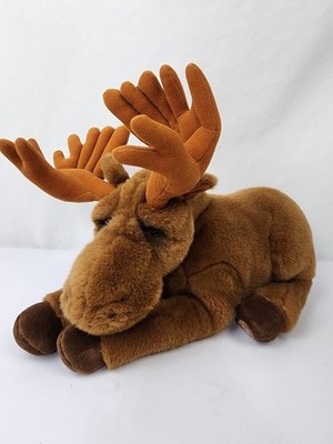 Applause Dakin Lou Rankin Brown Realistic Sad Eye Moose Marty Stuffed Plush 16''