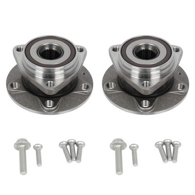 Set (2) Front Wheel Hub Bearing Assembly For VW Tiguan Jetta GTI Golf Audi A3 Q3