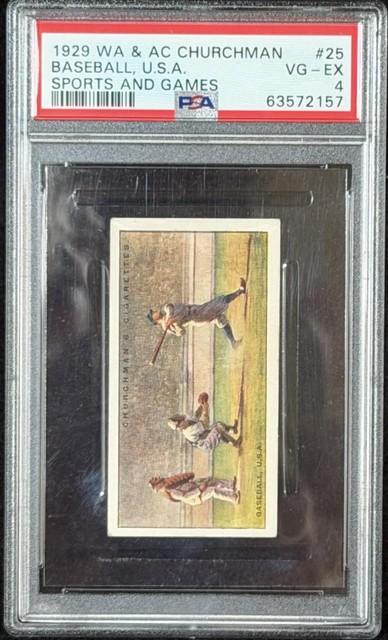 PSA 4 Babe Ruth 1929 Churchman's Sports & Games in Many Lands - #25 Babe Ruth