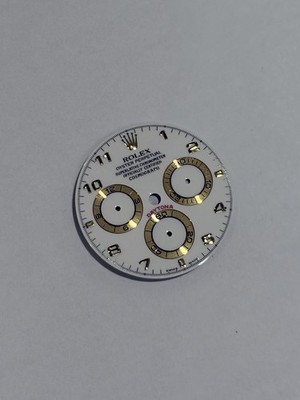 Original weißes Zifferblatt Rolex, arabische Zahlen Daytona Zenith 116508 116518 116528