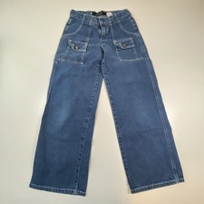 VTG Levi  s SilverTab Regular Jeans Youth Size 12 Denim Flap Pockets Snap Button