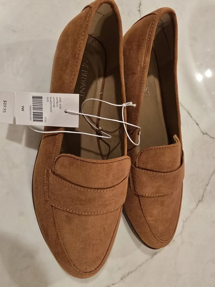 Brown Suede Like Lane Bryant Shoes 9W - Image 3 of 4
