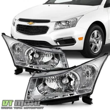 2011 2012 2013 2014 2015 Chevy Cruze Chrome Headlights Headlamps Left+Right Pair