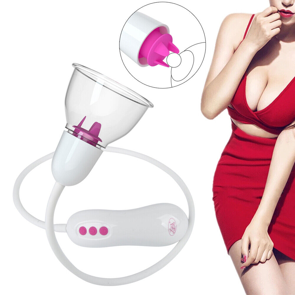 Breast Nipple Clit Pussy Sucker Suction Pump SM Tongue Licking Sex Toy for Women eBay photo