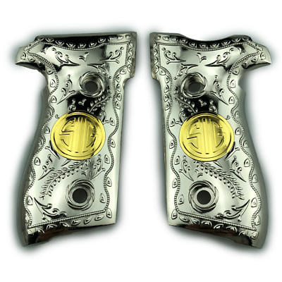 Custom Sig Sauer Grips P228 / P229 Metal Grips Nickel Gold plated