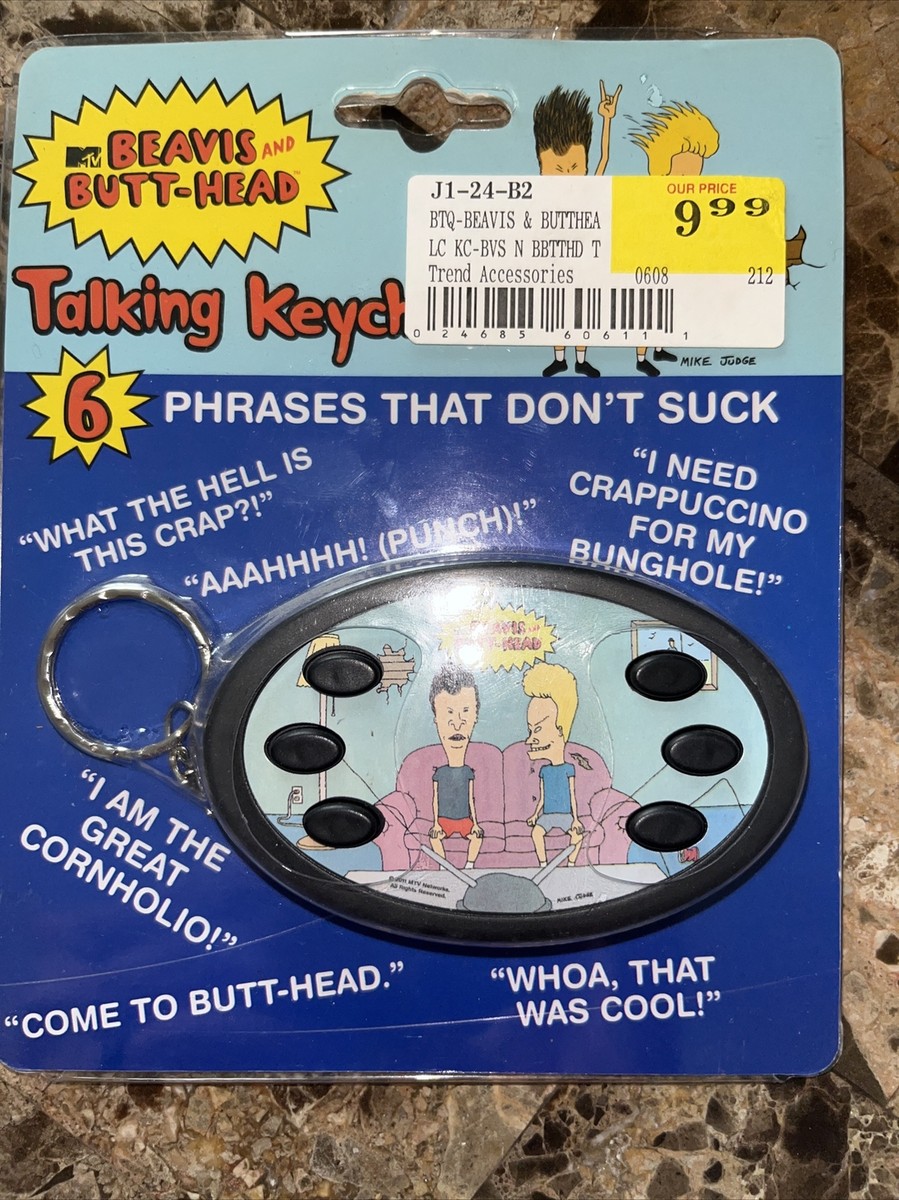 Beavis & Butt-Head Talking Keychain - 2011 New “What The Hell Is