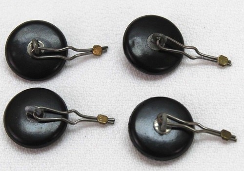 WWII US Navy Black Plastic Resin Tunic Button 36L 22mm 7/8in Lot of 4 B8420 - Picture 2 of 3