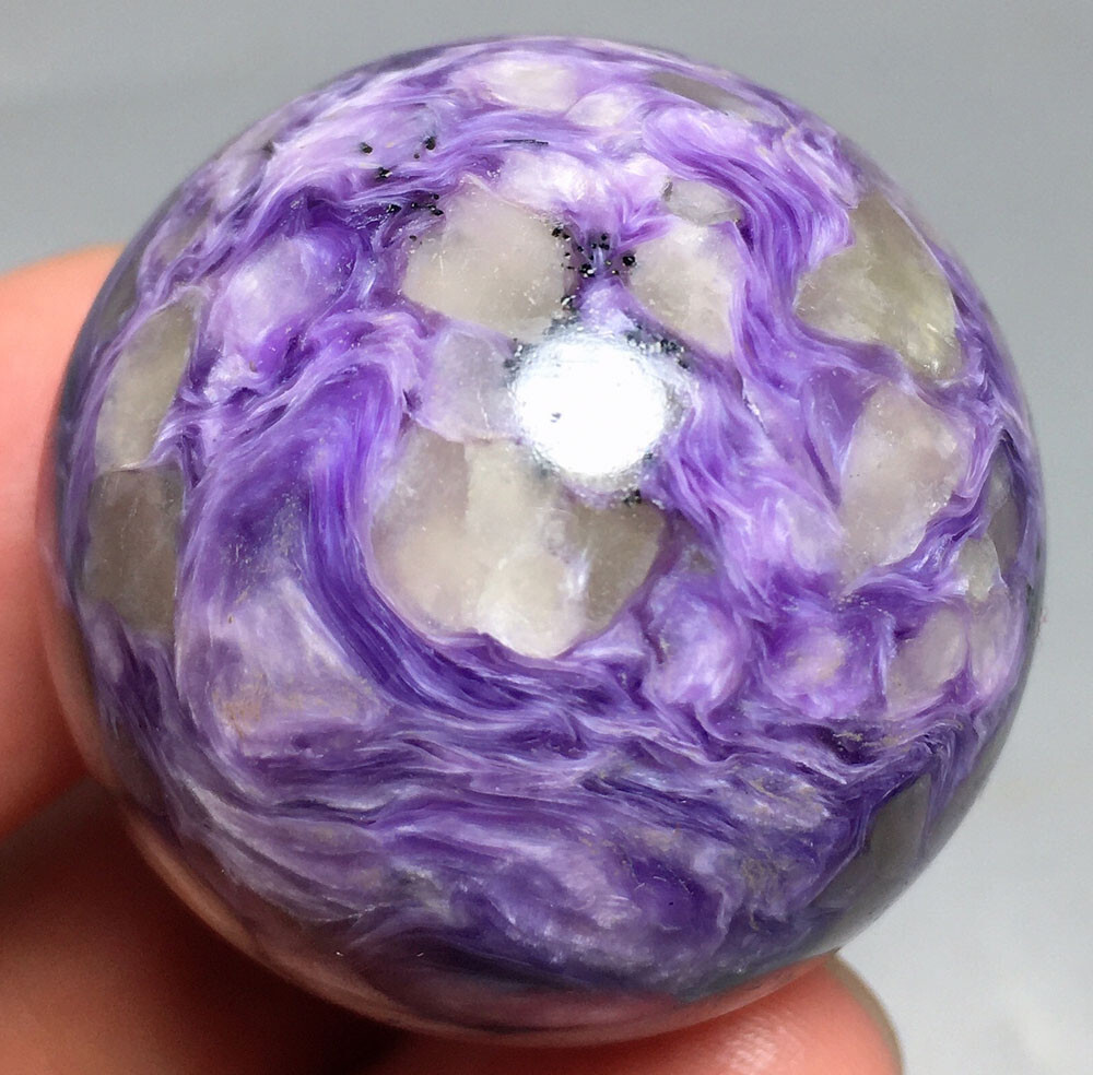 55g NATURAL purple charoite sphere QUARTZ CRYSTAL ball stone