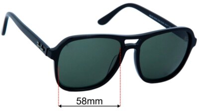 SFx Replacement Sunglass Lenses fits Ray Ban RB4356 State Side - 58mm Wide