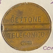 Gettone Telefonico 1972 Public Telephone Token Italy Bronze 24.5mm 7.1g #7203