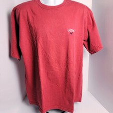 Vintage Callaway Golf Embroidered T-Shirt Mens Large Red Made in USA