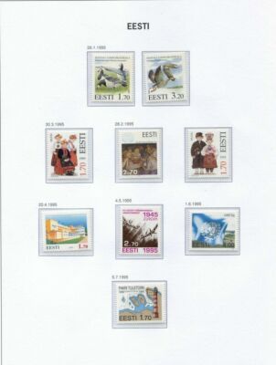 s1697) EESTI ESTONIA 1995 MNH** Complete year sets 18v + 2S/S