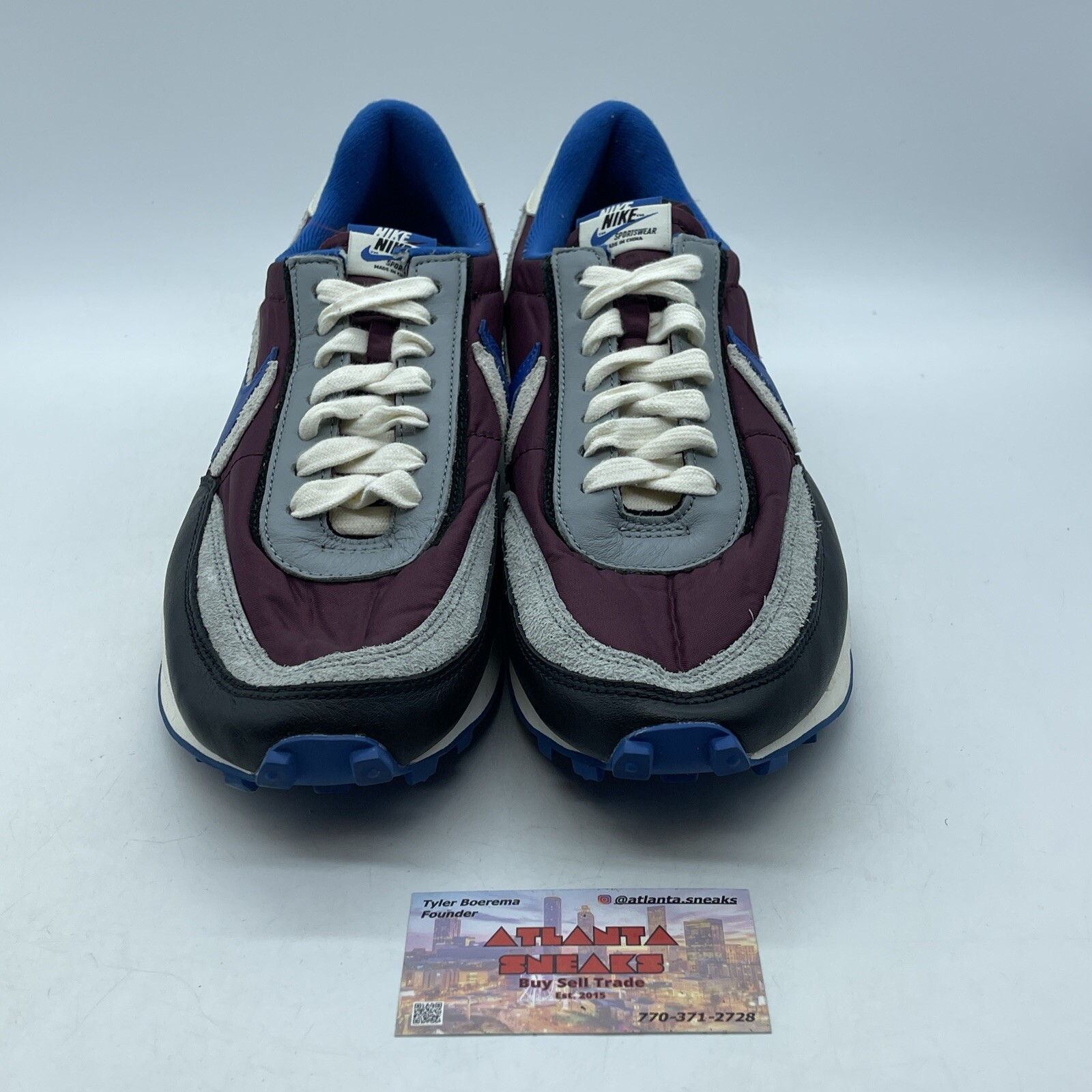 SACAI X NIKE Taglia 11 5 Nike sacai x Undercover x LDWaffle Night Maroon Team Royal Suede