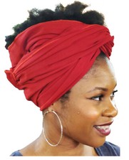 Red Cotton African Head Wrap DP5005H