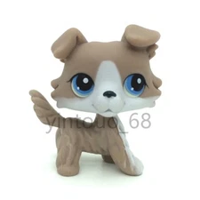LPS Littlest Pet Shop Collie Puppy Dog #67 Grey and White Collie Dog