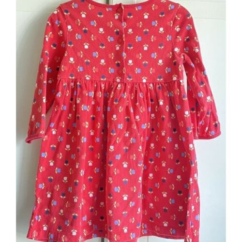 Gymboree Girl's Red Long Sleeve Tulip Cotton Dress Sz 2T - Picture 2 of 5