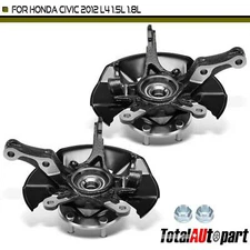 2x Steering Knuckle & Hub Bearing Assembly for Honda Civic 2012 1.5L 1.8L Front