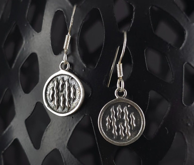 Ohrringe Silber 925 Ohrhänger geschwärzt Wellen - markant & attraktiv silver