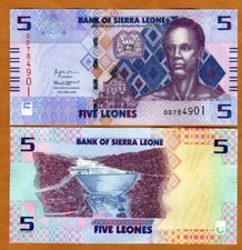 Sierra Leone, 5 Leones, 2022, P-New, UNC   revalued