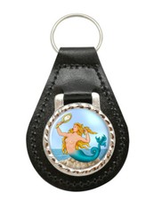Mermaid Leder Schlüsselanhänger