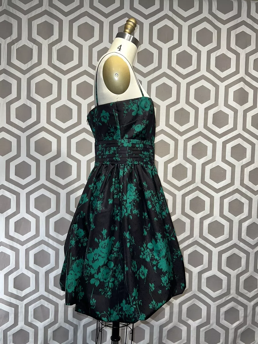 NWT Red Valentino Abiti Donna Smeraldo Green Black Dress EU 42 US 4