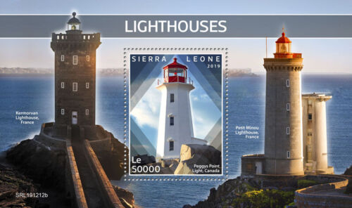 Sierra Leone Lighthouses Stamps 2019 MNH Peggys Point Light Architecture 1v S/S - Afbeelding 1 van 1