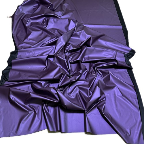 MATTE VINYL PLEATHER GOTHIC FETISH FABRIC WATERPROOF RAINCOAT BLACK WHITE 54'W - Picture 138 of 149