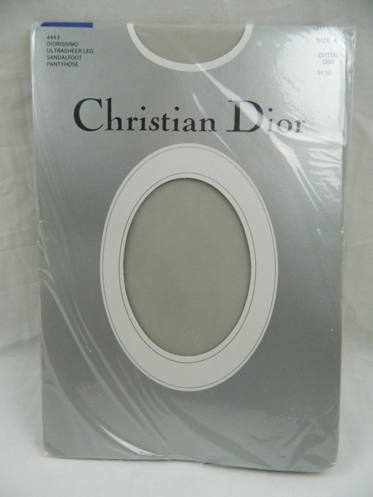 PANTALON VINTAGE CHRISTIAN DIOR TAILLE 4 ULTRASHER GRIS CRISTAL DIORISSIMO 