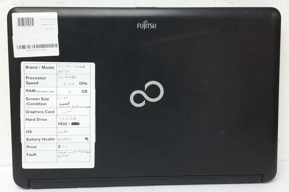 Fujitsu Windows Laptop LifeBook A530 - i5-M430 @ 2.27GHz - 4GB RAM - 15.6" - ... - Image 4 of 4