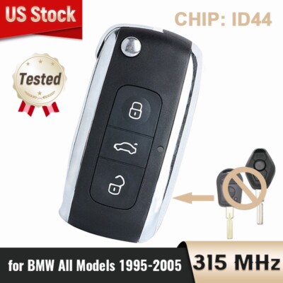 Bentley Style Folding Remote Key Fob for BMW All Models 1995-2005 HU58 ID44 Chip