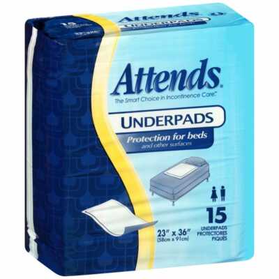 Attends Disposable Underpad 23'' x 36'' - Package of 15 #UFS236RG
