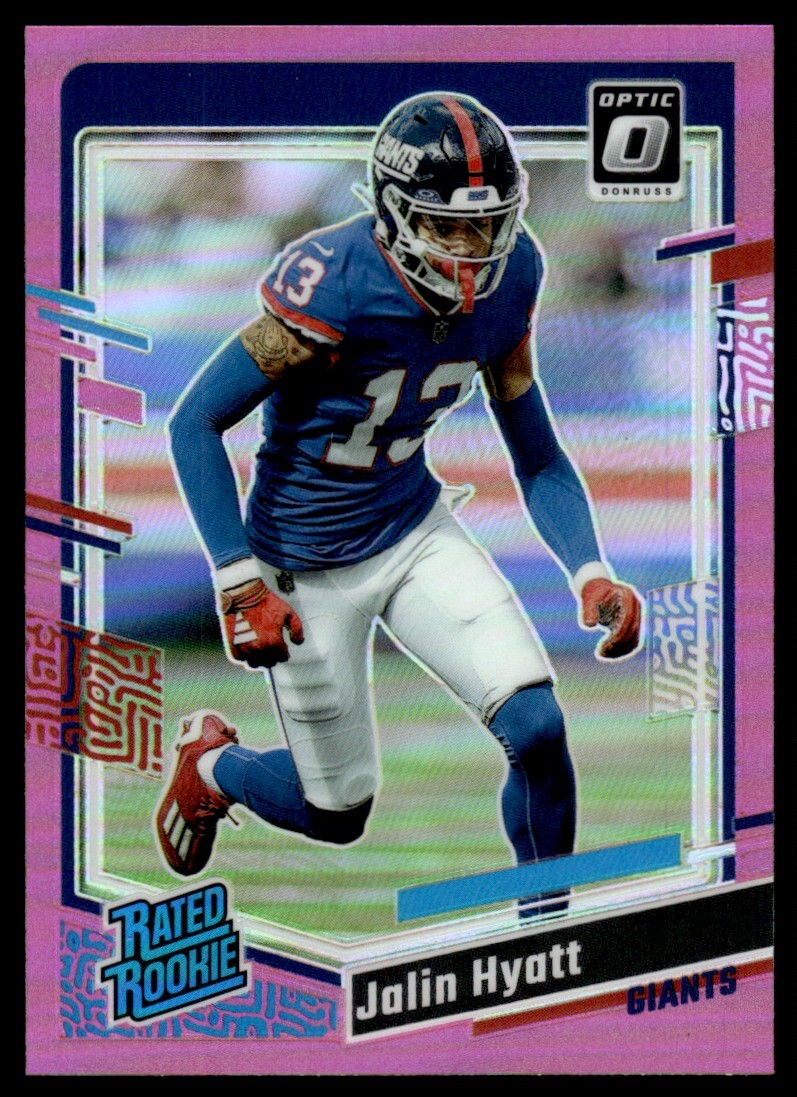 2023 Donruss Optic Pink Holo Jalin Hyatt Rookie New York Giants #279