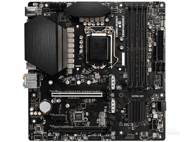 マザーボード MSI Z490M-S01 / LGA1200 / Micro-ATX MSI Z490M-S01 LGA 1200 DDR4 Intel Z490 SATA 6Gb/s Micro ATX