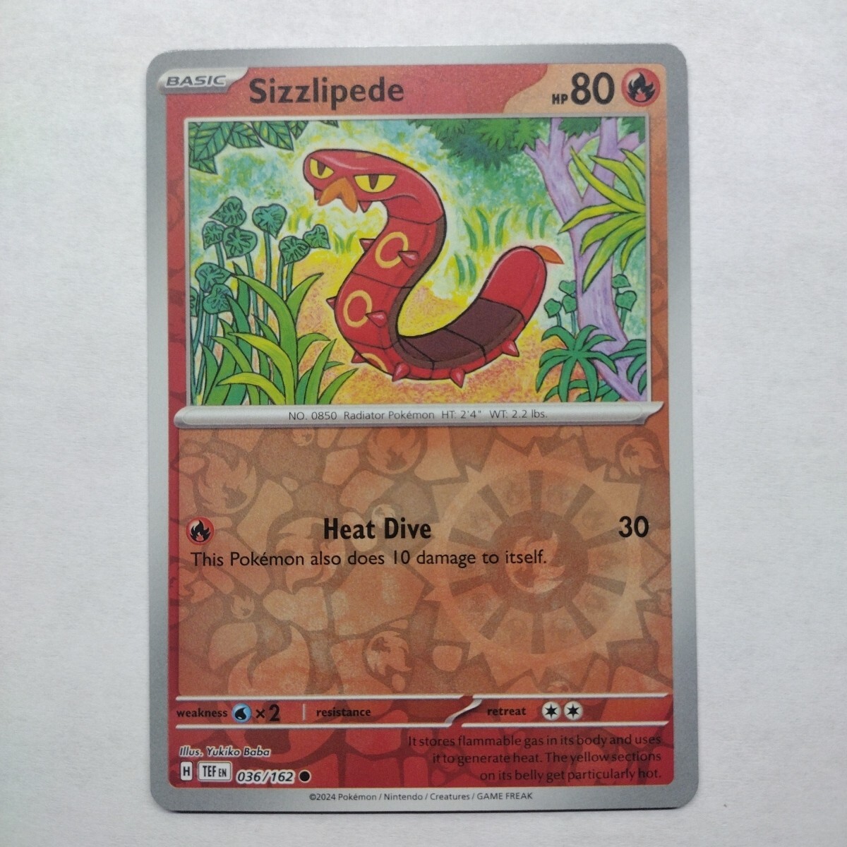Sizzlipede 36/162 Reverse Holo | Temporal Forces | Pokemon - Same Day Shipping!