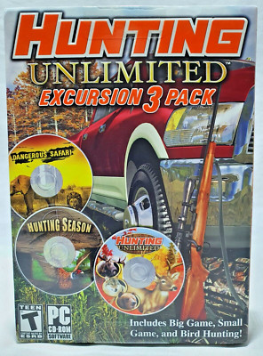 Hunting Unlimited Excursion 3 pack PC CD-ROM for Win XP/Vista/7 New Sealed