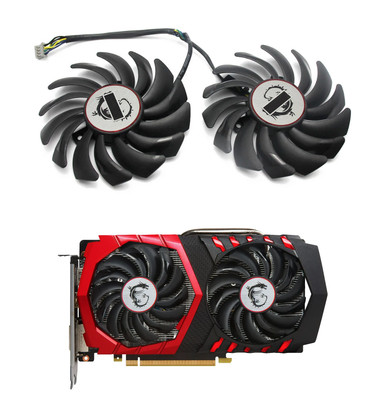 Pair Fans For GeForce MSI GTX 1050 1050Ti GAMING X Video Card Fans PLD09210S12HH