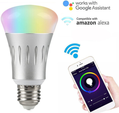 WiFi RGB Smart LED Glühbirne für Apps von iOS Android Amazon Alexa Google Home