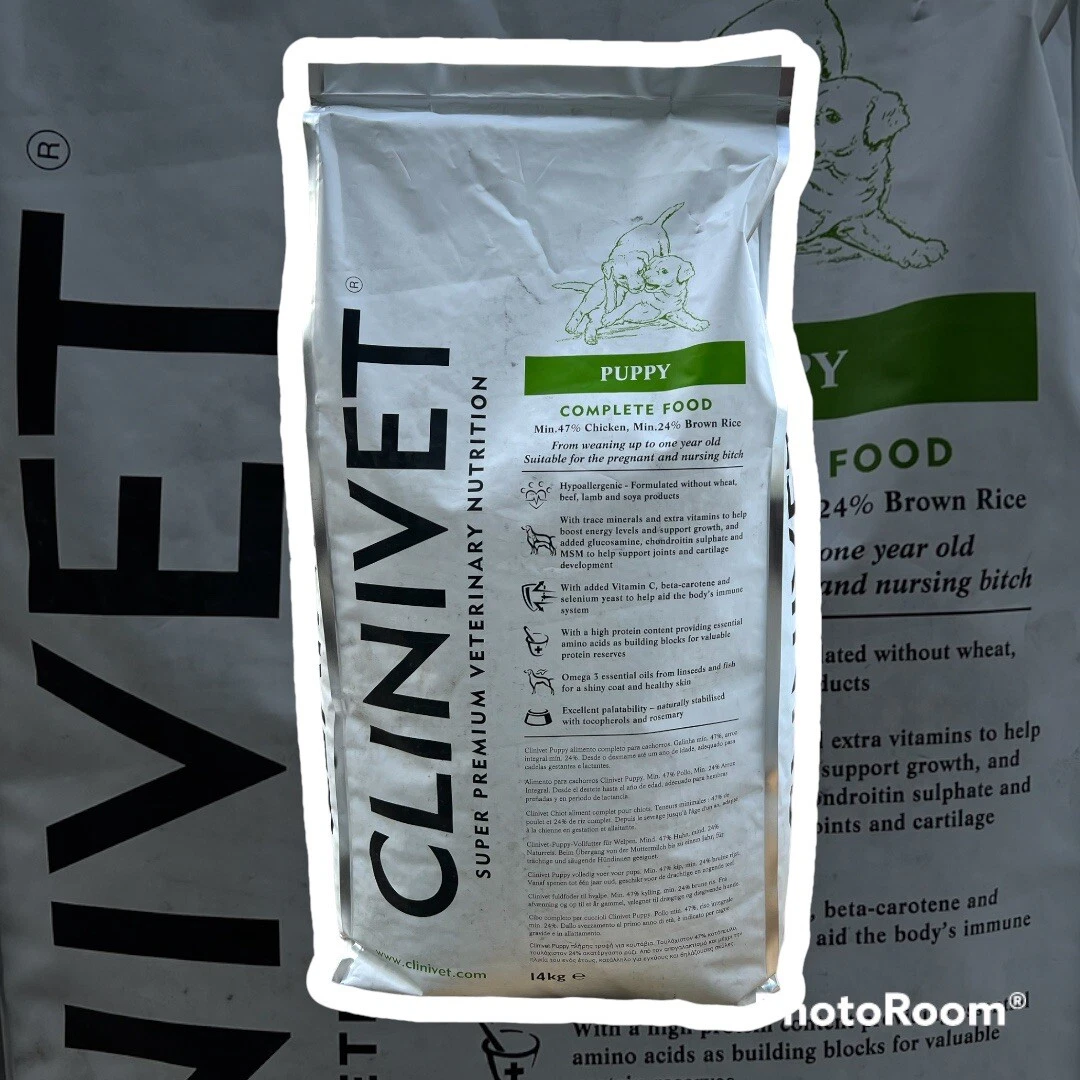 Clinivet Puppy Food Super Premium Hypoallergenic Dog Food 14KG plus FREE POSTAGE