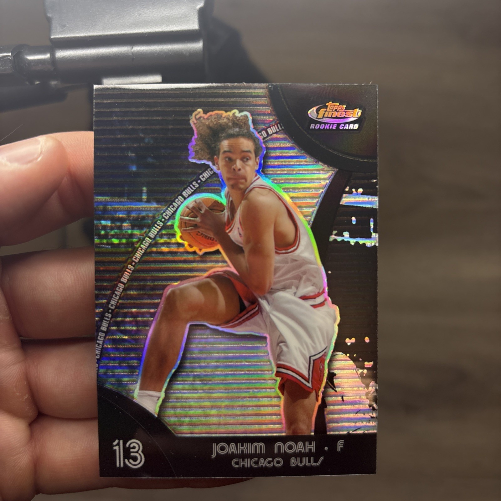 2007-08 Topps Finest Joakim Noah Rookie RC 81 Black Refractor /75 Bulls 🔥 Rare
