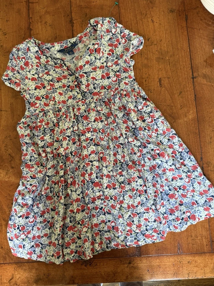 Polo Ralph Lauren Girls Floral Dress 6X - Image 4 of 4