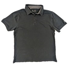Under Armour Polo Shirt Mens Medium Black HeatGear Loose Fit Golf Short Sleeve