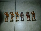 1930s Cast Iron Grey Iron Indians Lot Of 6