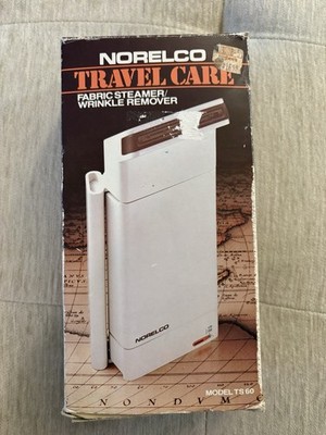 Vintage Norelco Travel Care Fabric Steamer TS60 New Open Box Higbees Price Tag