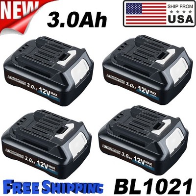 4PACK 3.0Ah for  BL1041B 12V Max CXT BL1021B BL1040B BL1020 Li-ion Battery