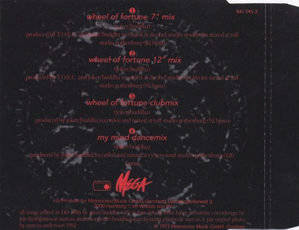 Ace Of Base - Wheel Of Fortune (4 Track Maxi CD) - Bild 2 von 2