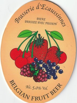 GEBRAUCHTE PUMPENCLIP VORNE - BRASSERIE d'ECAUSSINNES (BELGIEN) - BELGISCHES OBSTBIER
